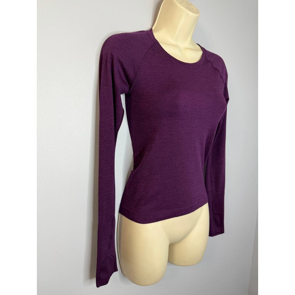 Lululemon Swiftly Tech Long-Sleeve Shirt 2.0 Race Length Dramatic Magenta Sz 2 - Picture 4 of 13